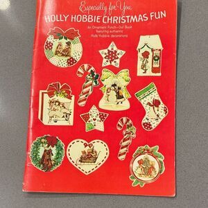 Vintage American Greetings Holly Hobbie Christmas Ornament Punch Out Book.